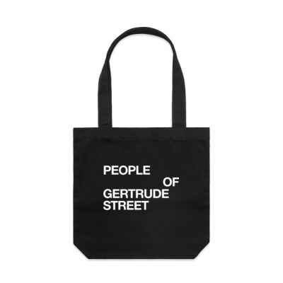 People of Gertrude Street Black Carrie Tote Bag Thumbnail