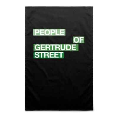 People of Gertrude Street Green Tea Towel Thumbnail