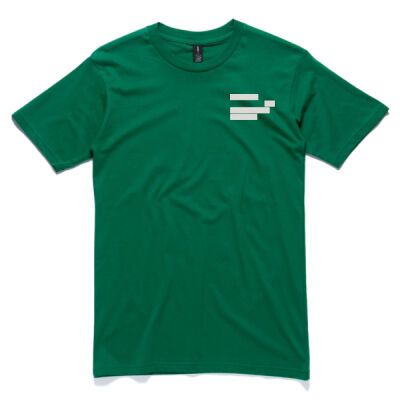 White Favicon Emboidery Staple Tshirt Thumbnail